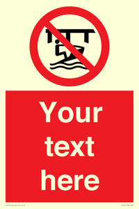 Custom Do not use watercraft in the vicinity of piers